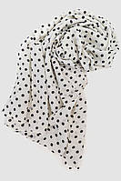 Шарф жіночий у горох, колір біло-чорний, розмір one size FA_009277