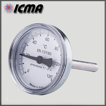 Термометр ICMA 0-120 °C для антиконденсаційного клапана арт.134