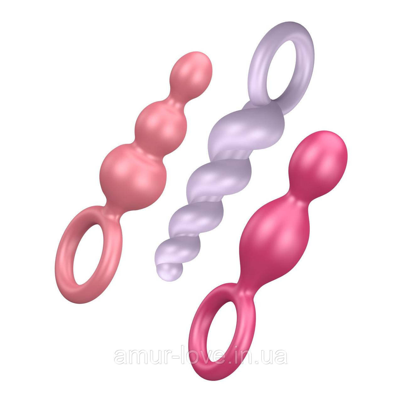 Набір анальних іграшок Satisfyer Plugs colored (set of 3) — Booty Call