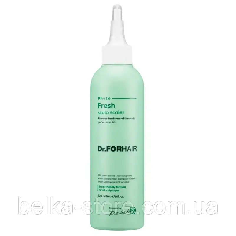 Освіжаюча маска-пілінг для очищення шкіри голови Dr. FORHAIR Phyto Fresh Scalp Scaler, 200 мл, фото 1