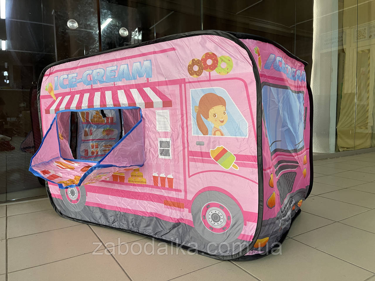 Дитячий намет машина Фургончик із морозивом, автобус, автомобіль ігровий намет-шалуш для дівчинки