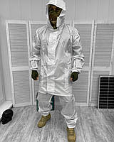 Маскировочный водоотталкивающий костюм с полиуретановым покрытием. Цвет: Белый