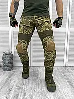 Зимние тактические брюки с наколенниками в камуфляже "пиксель" Рип-стоп с водоотталкивающей пропиткой