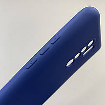 Чохол для Xiaomi Redmi 9 силікон кейс з мікрофіброю чохол на телефон сяомі редмі 9 темно-синій o3c, фото 4