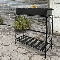 Мангал із дровницею на 12 шампурів 3мм (З ЖАРОМІЦНИМ ПОКРИТТЯМ) М12-3D, фото 9