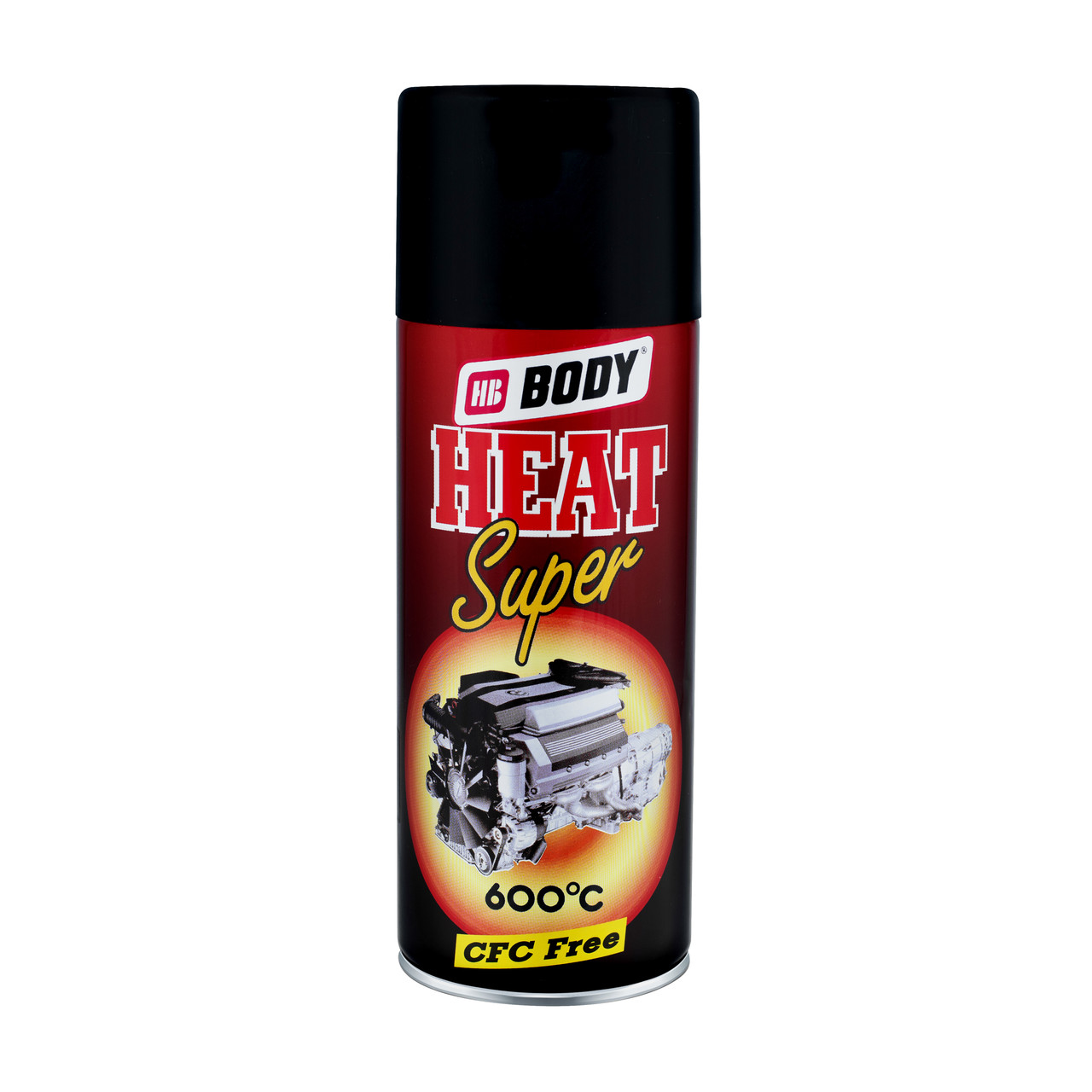 Термостійка фарба 600 ° С BODY HEAT SUPER PAINT чорна 400 мл, фото 1