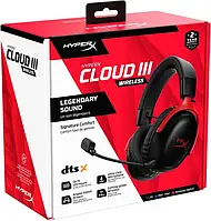 Навушники з мікрофоном бездротові HyperX Cloud III Wireless Black/Red (77Z46AA)