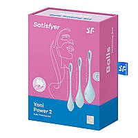 Набір йоні намистин Satisfyer Yoni Power 2 Light Blue, діаметр 2-2,5-3 см, вага 22-44-73 гр