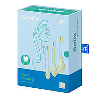 Набір йоні намистин Satisfyer Yoni Power 2 Light Blue, діаметр 2-2,5-3 см, вага 22-44-73 гр