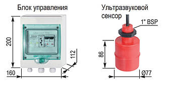 Система Unicont PSW-1011 керування насосом з ультразвуковим датчиком, фото 4