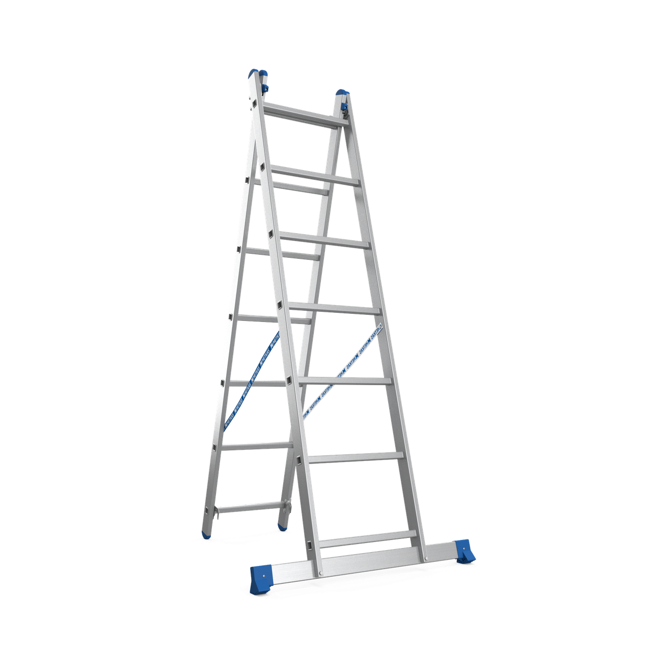 Драбина - стремянка алюмінієва універсальна двосекційна Меткас 2х7 (2.81 м)