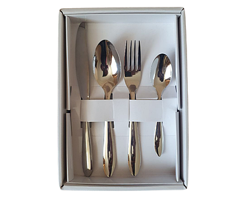 Набір столових приладів на 6 персон 24 предмети (ложки, виделки, ложечки, ножі) Відмінна якість!