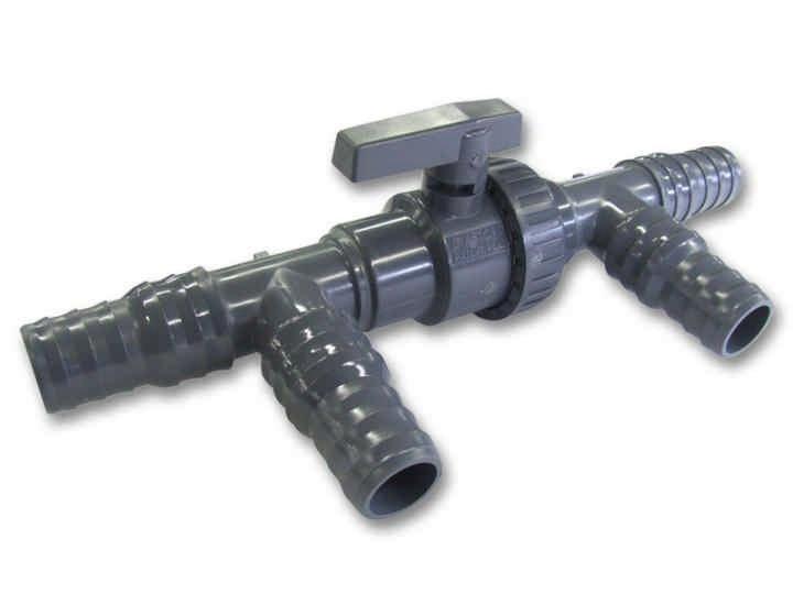 Кран із байпасом для сонячних панелей 32/38 мм., фото 1