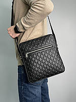 Мужская сумка через плечо из кожи Gucci Ophidia Large Messenger Bag Black
