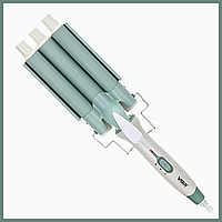 Плойка керамическая три волны 90 Вт Щипцы для завивки волос VGR Профессиональные плойки для волос Стайлер