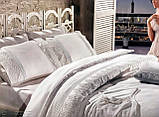 Комплект постільної білизни Maison d'or Gloria  Grey сатин люкс 220-200 см сірий, фото 4