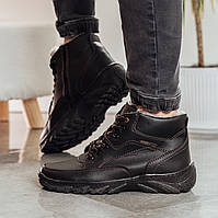 Черевики чоловічі на хутрі на шнурівку та блискавку (Сгб-5в-2)
