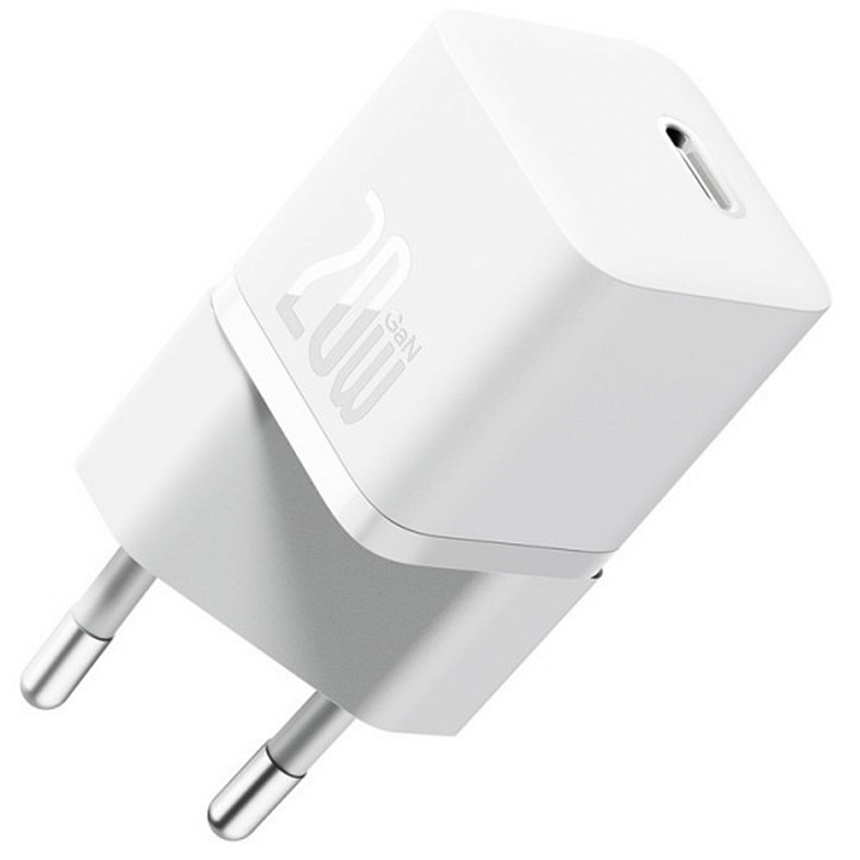 Мережевий зарядний пристрій Baseus GaN5 Fast Charger mini 1C 20W EU CCGN050102 White