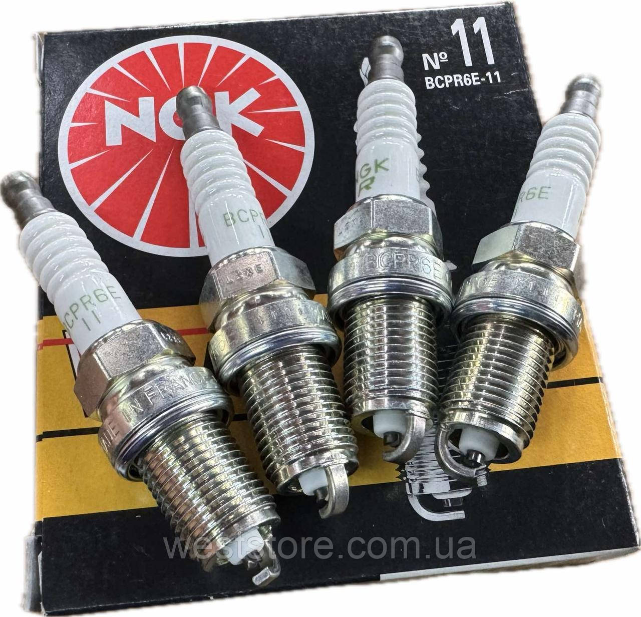 Свічки ваз 2110 2111 2112,1118,1119,1117,2170,2171,2172 16 клап NGK-11 BCPR6E-11, фото 1