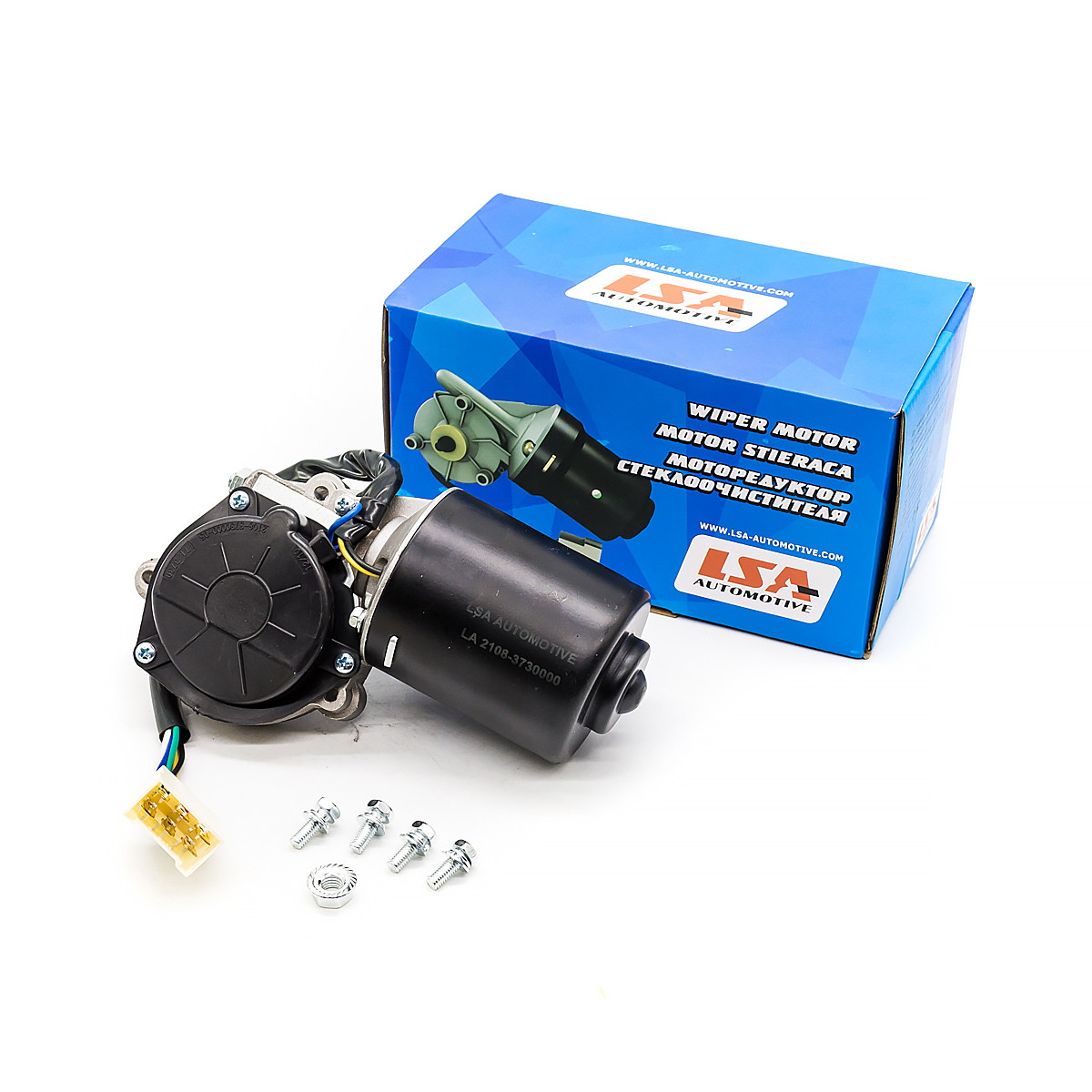 Мотор склоочисника передній ВАЗ 2108, 2109, 21099, 2115, Газель, СобольLSA LA 2108-3730000, фото 1