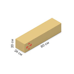 Коробка Нової Пошти плоска 10 кг з розмірами 80х24х21 см