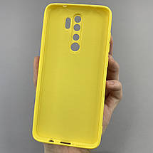 Чохол для Xiaomi Redmi Note 8 Pro силікон кейс з мікрофіброю чохол на сяомі редмі нот 8 про жовтий o3c, фото 3