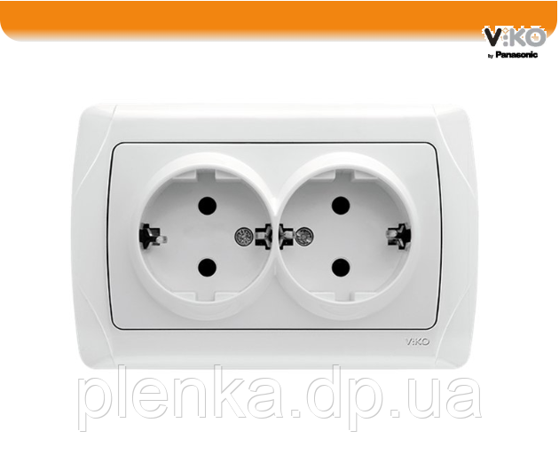 Розетка 2-а із заземленням ViKO Carmen, фото 1