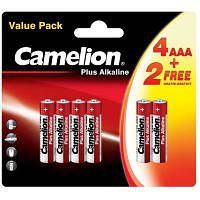 Батарейка Camelion AAA LR03 Plus Alkaline * (4+2) (4+2LR03-BP) ASN