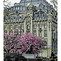 Картина за номерами Strateg ПРЕМІУМ Готель на Дерибасівській з лаком розміром 40х50 см SY6564