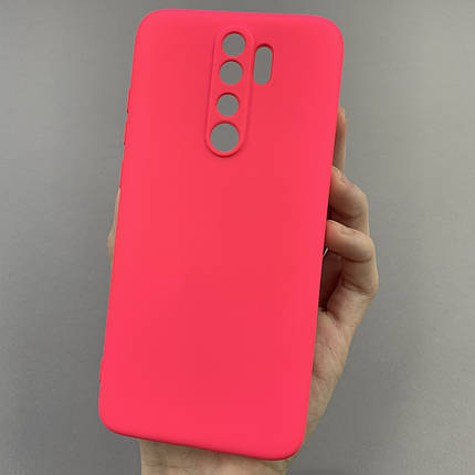 Чохол для Xiaomi Redmi Note 8 Pro силікон кейс з мікрофіброю чохол на сяомі редмі нот 8 про малиновий o3c, фото 1