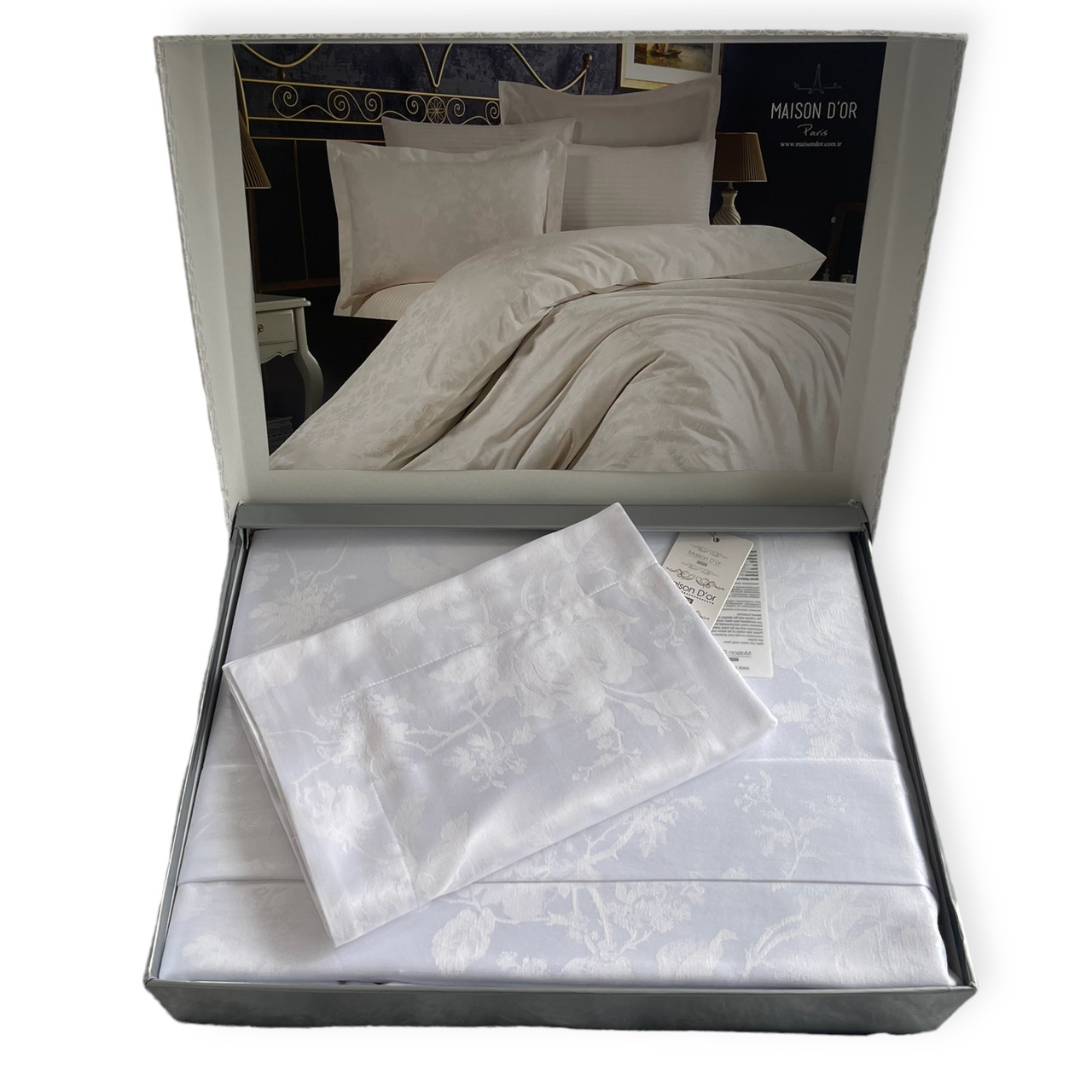 Комплект постільної білизни Maison d'or Ruby White бамбук 220-200 см білий