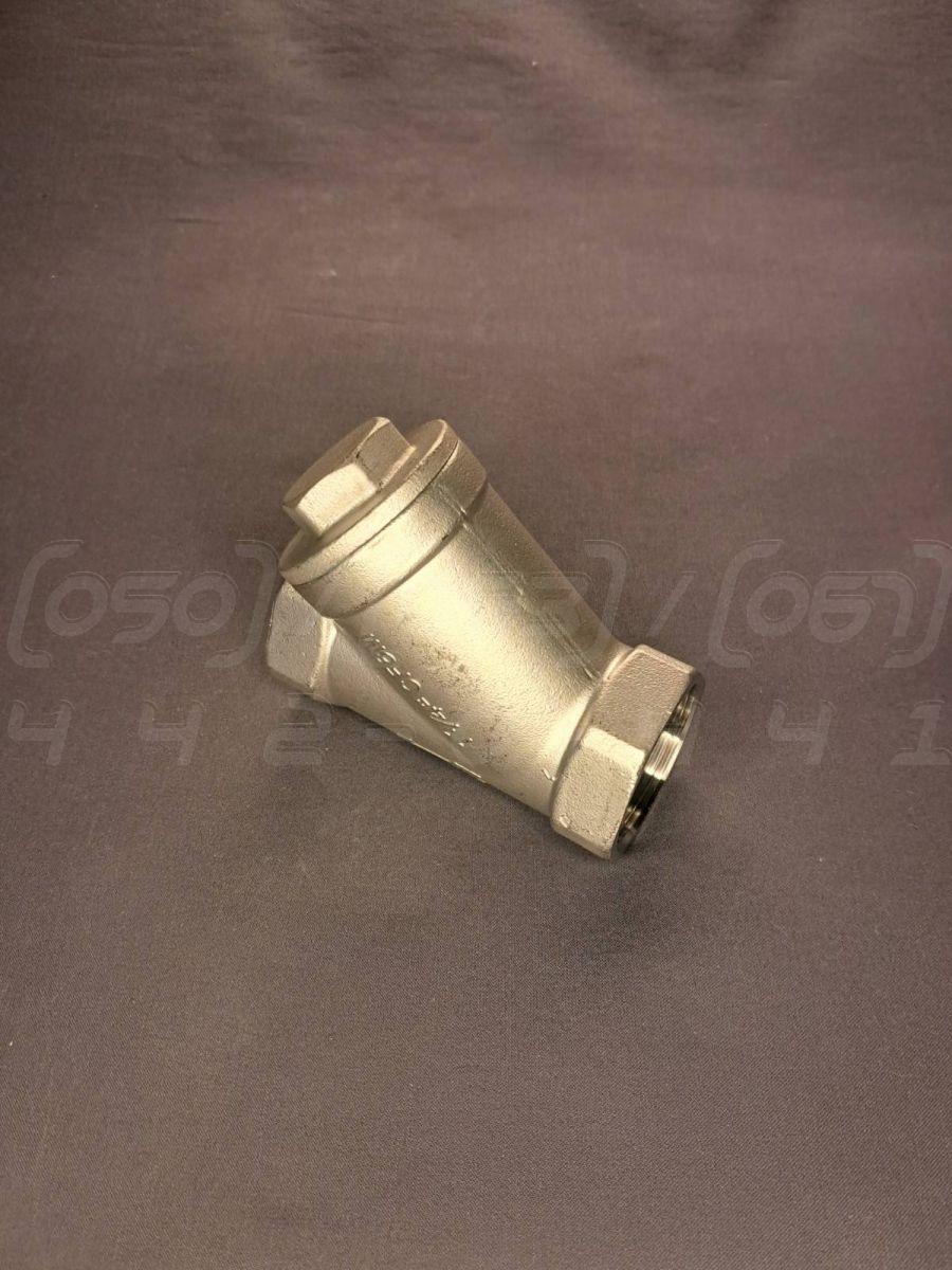 Фільтр муфтовий нержавіючий DN32 (1"1/4), н/ж сталь AISI304, Ру40 (800 PSI), Y-подібний, 60 меш, BSPP