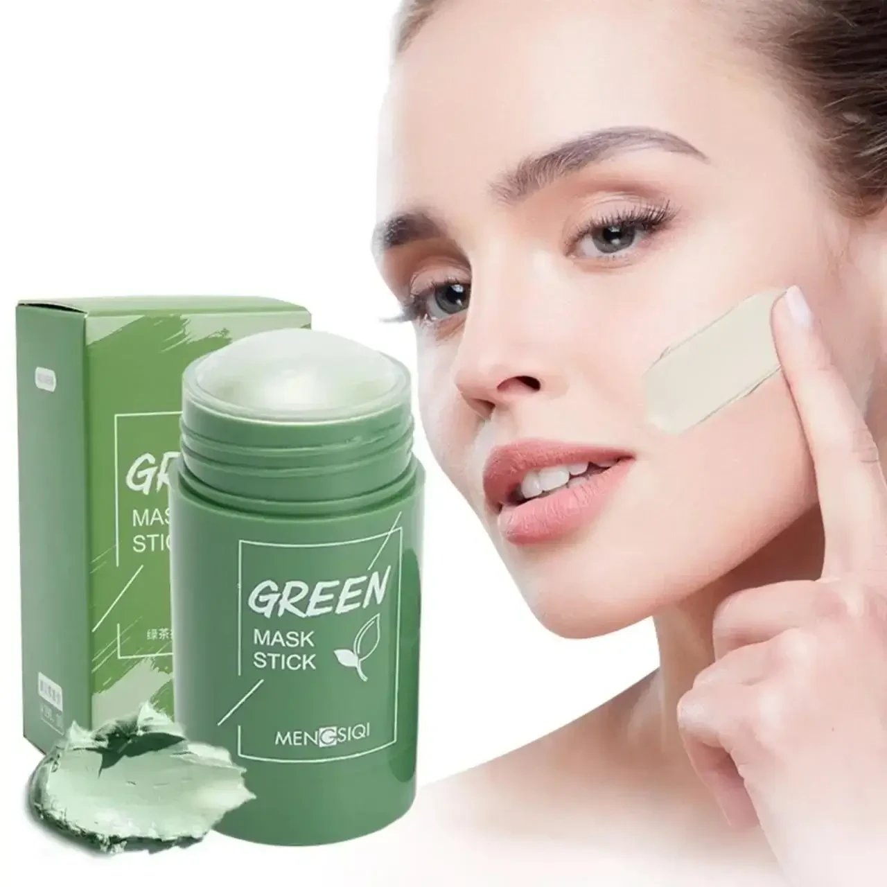 Очищувальна маска стік для обличчя з глиною та екстрактом зеленого чаю від чорних точок