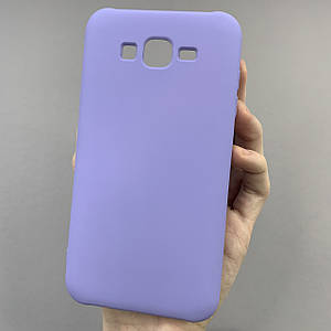 Чохол для Samsung Galaxy J7 2015 J700 силікон кейс з мікрофіброю на телефон самсунг дж700 бузковий o3c
