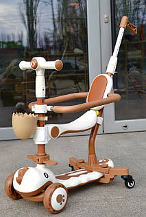 Самокат 5в1 Best Scooter Skyper GL з музикою і світлом, brown 09077