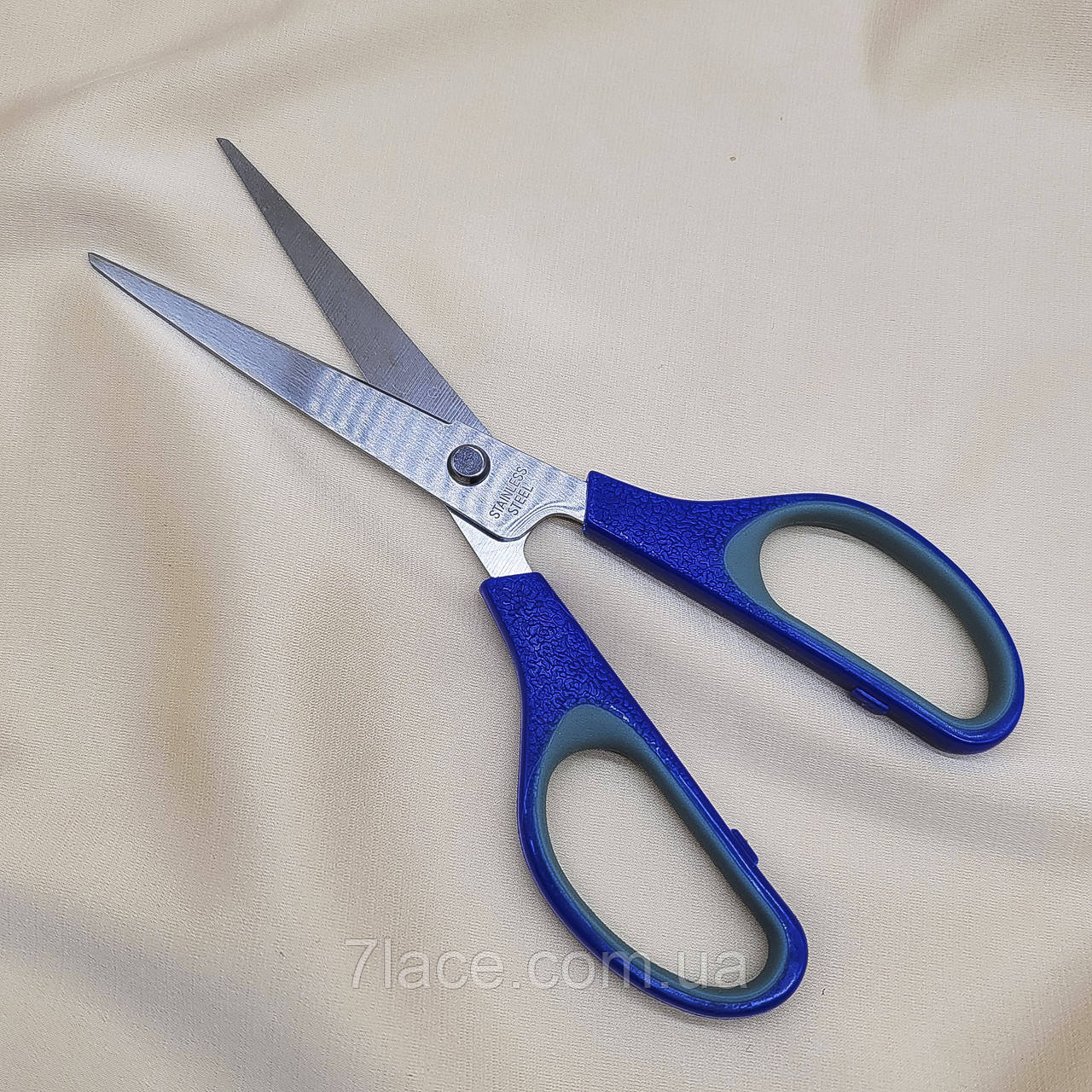 Ножиці для швейних робіт "DE XIAN" 17 см K78-2 / колір синій / лезо 7 см, фото 1