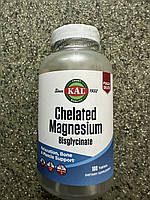 Хелатный магний, KAL Chelated Magnesium 180 tab