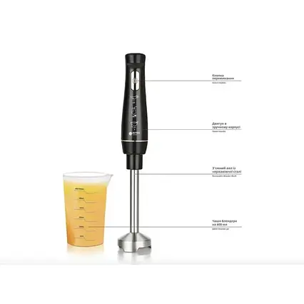 Блендер ручний 1600Вт 600мл BITEK BT-346B Занурювальний