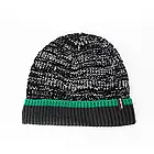 Шапка водонепроникна Dexshell Cuffed Beanie, р-р S/M (56-58 см) чорна з зеленою смугою