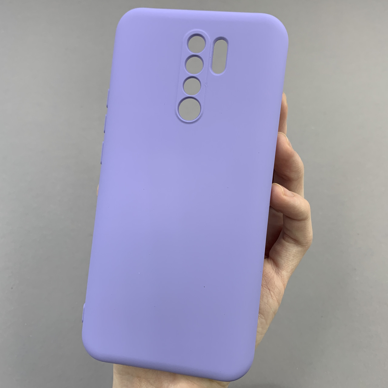 Чохол для Xiaomi Redmi 9 силікон кейс з мікрофіброю чохол на телефон сяомі редмі 9 бузковий o3c