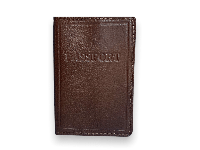 Обкладинка для паспорта шкіряна BagWay з тисненням ручна робота розмір:14*9.5*0.5 см коричневий
