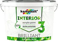 Фарба інтер єрна INTERIOR 3 (Колір: Білий, Фасування: 1,4 кг, Блиск: Глибоко-матовий)