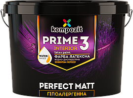 Фарба інтер’єрна PRIME 3 (Колір: Білий, Фасування: 0,9 л, Блиск: Глибоко-матовий)