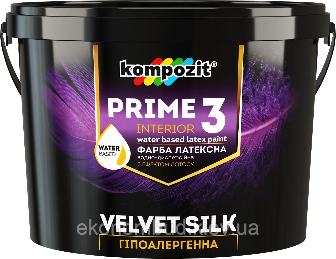 Фарба інтер’єрна PRIME 3 (Колір: Білий, Фасування: 4,5 л, Блиск: Глибоко-матовий)