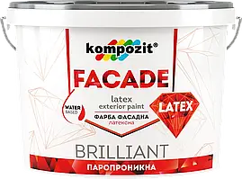 Фарба фасадна FACADE LATEX (Колір: Білий, Фасування: 1,4 кг, Блиск: Матовий )