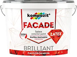 Фарба фасадна FACADE LATEX (Колір: Білий, Фасування: 4,2 кг, Блиск: Матовий )