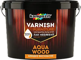 Лак меблевий AQUA WOOD (Колір: Безбарвний, Фасування: 2,5 л, Блиск: Шовковисто-матовий)