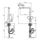 Змішувач для кухні Aria 015FL-13 U-подібний висувний вилив і аератор — 48 00 024 10, Lidz, фото 3