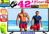 ТОП телевизоры Samsung SmartTV 42" 4K 3840x2160! LED, IPTV, T2,WIFI,USB, Корея