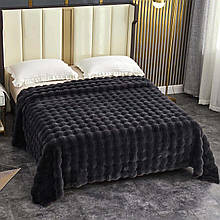 Покривало Vip Шиншила - Кролик Kvadrat 200*230 - чорний